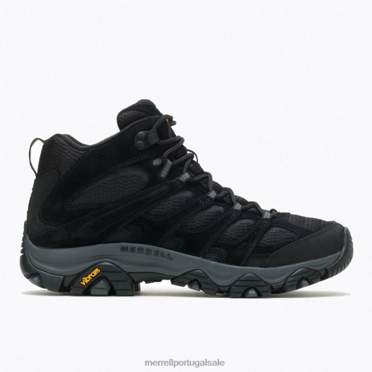 moab 3 mid (j036561) Merrell homens 4820N133 noite negra sapato