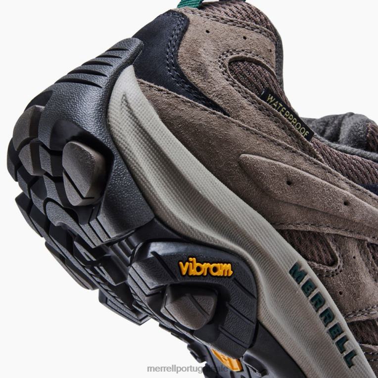 moab 3 à prova d'água (j035849) Merrell homens 4820N75 pedregulho sapato