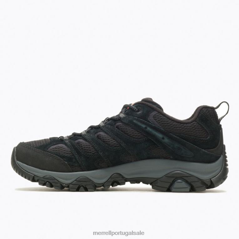 moabe 3 (j035875) Merrell homens 4820N142 noite negra sapato