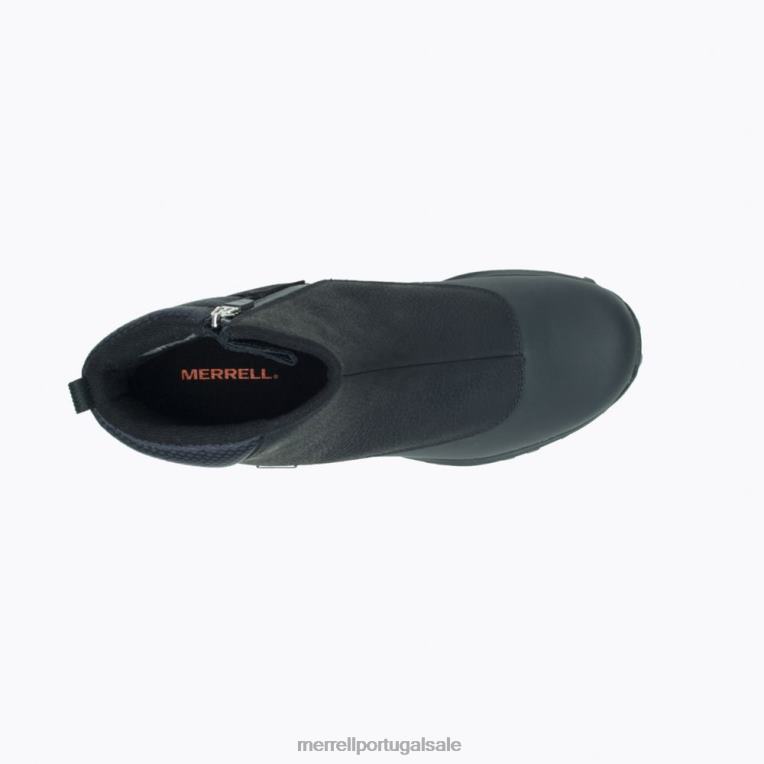 thermo kiruna mid zip impermeável (j035049) Merrell homens 4820N757 preto/monumento sapato