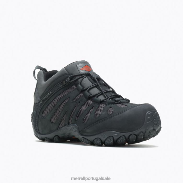fibra de carbono elástica de fluxo camaleão (j003309) Merrell homens 4820N679 preto sapato