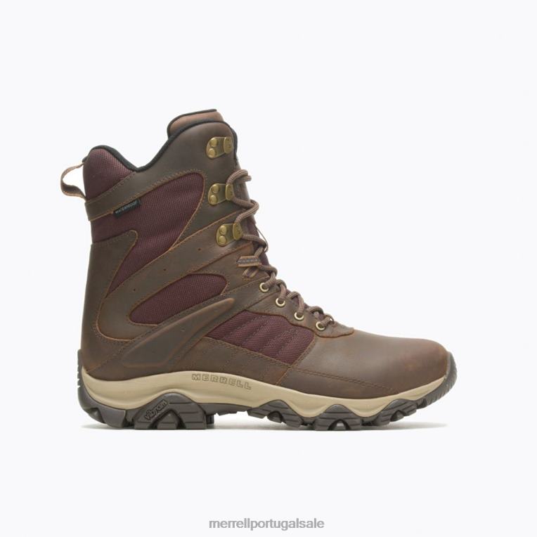 moab 2 madeira 8'' à prova d'água (j004649) Merrell homens 4820N637 caramelo sapato