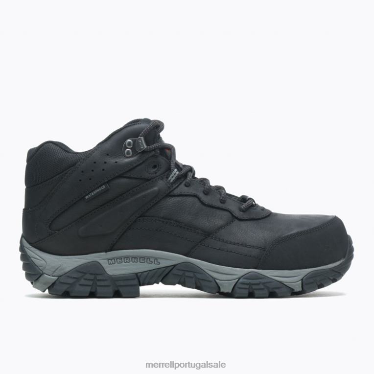moab adventure largura média de fibra de carbono à prova d'água (j004631w) Merrell homens 4820N495 preto sapato