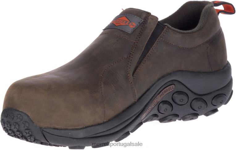 sapatilha de trabalho em couro moc selva largura larga (j099319w) Merrell homens 4820N487 expresso sapato