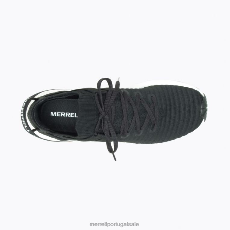 tênis de renda embarcado (j067295) Merrell homens 4820N66 Preto branco sapato