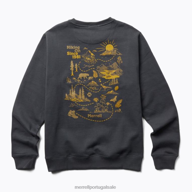 A vida é uma aventura de lã de gola redonda (jmf26623-425) Merrell homens 4820N697 Tinta da Índia roupas