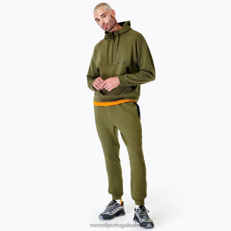 Momentum Hoody (jms26762-326) Merrell homens 4820N159 azeitona empoeirada roupas