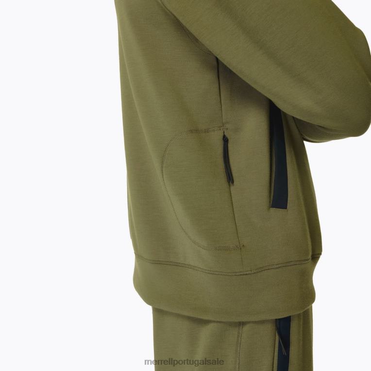Momentum Hoody (jms26762-326) Merrell homens 4820N159 azeitona empoeirada roupas