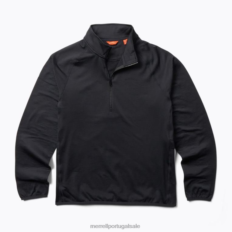 geotex 1/4 zip (jms26326-010) Merrell homens 4820N414 preto roupas