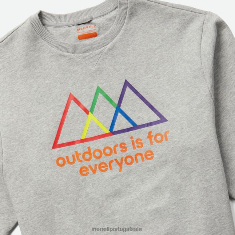 moletom ao ar livre é para todos (jms26875-050) Merrell homens 4820N748 urze cinza roupas