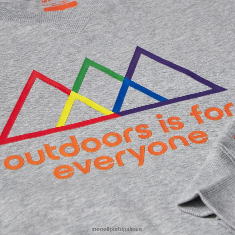 moletom ao ar livre é para todos (jms26875-050) Merrell homens 4820N748 urze cinza roupas