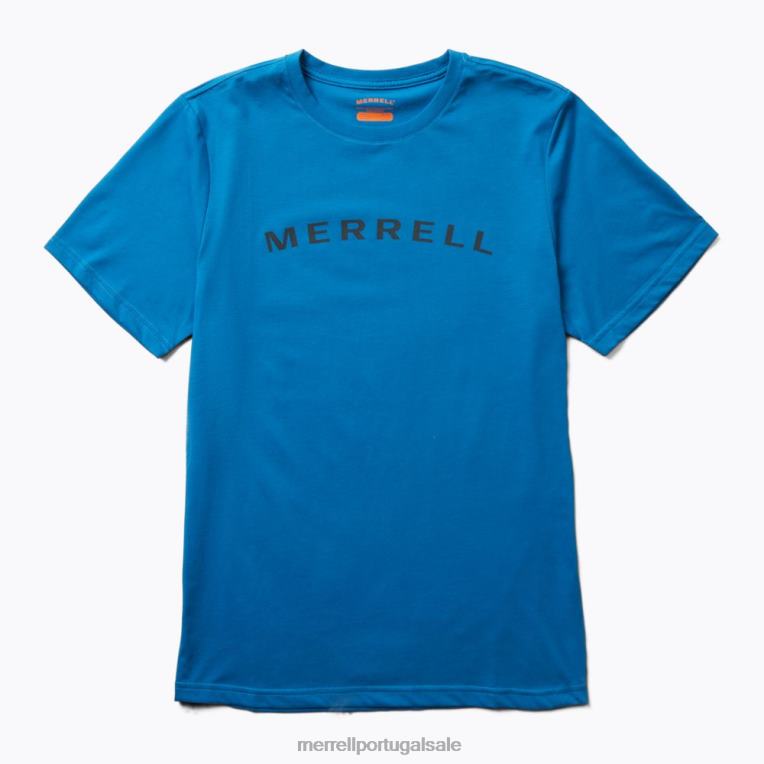 camiseta de manga curta com logomarca (jms26332-352) Merrell homens 4820N583 azul roupas