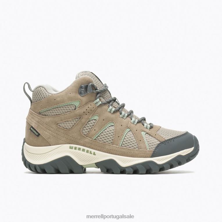 Oakcreek meio impermeável (j035916) Merrell mulheres 4820N1256 rajado sapato