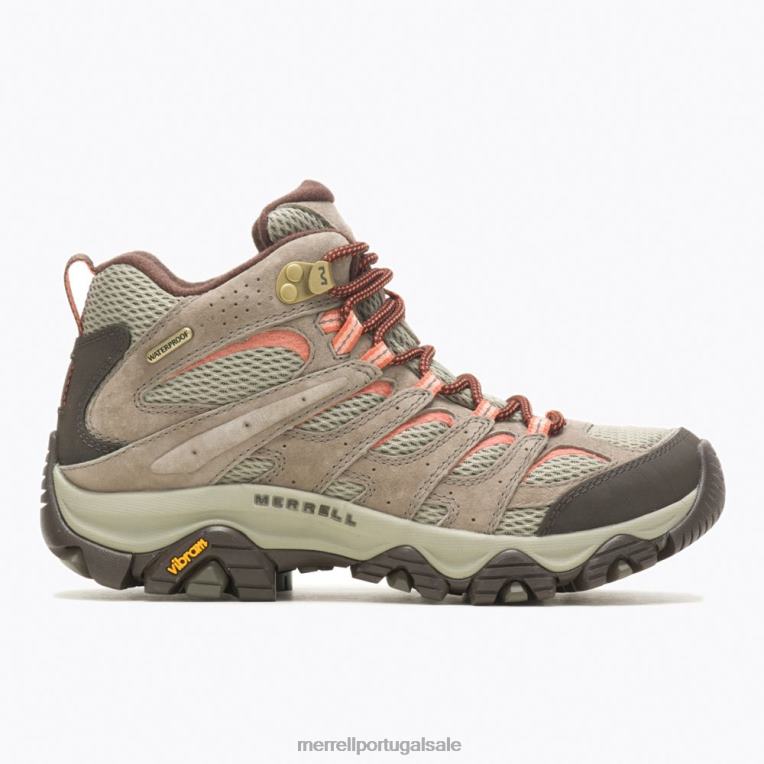 moab 3 meio à prova d'água (j035848) Merrell mulheres 4820N1032 Corda elástica sapato