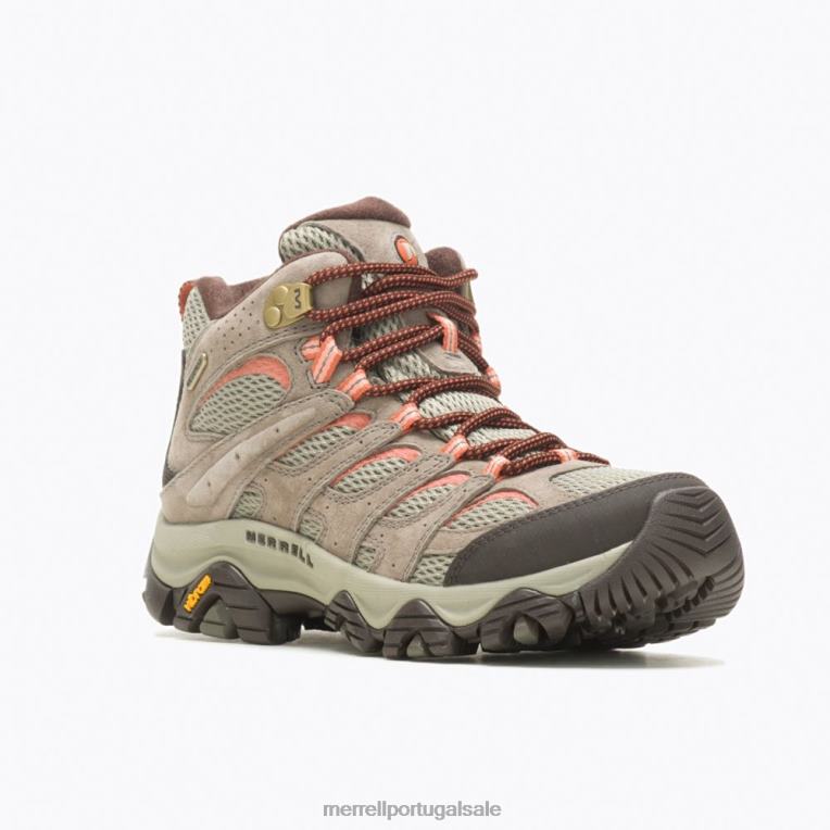 moab 3 meio à prova d'água (j035848) Merrell mulheres 4820N1032 Corda elástica sapato