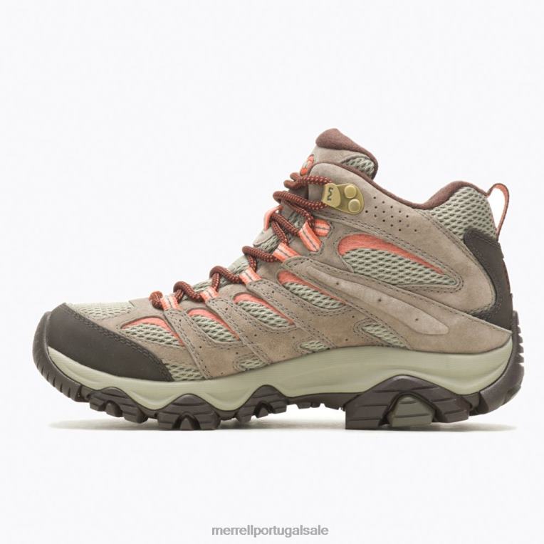 moab 3 meio à prova d'água (j035848) Merrell mulheres 4820N1032 Corda elástica sapato