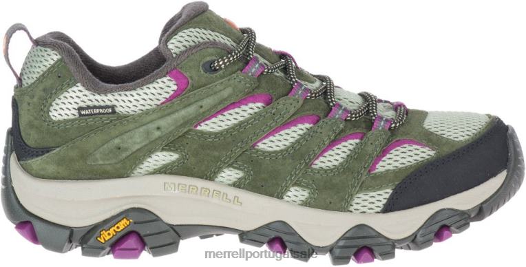 moab 3 à prova d'água (j035868) Merrell mulheres 4820N1031 líquen sapato