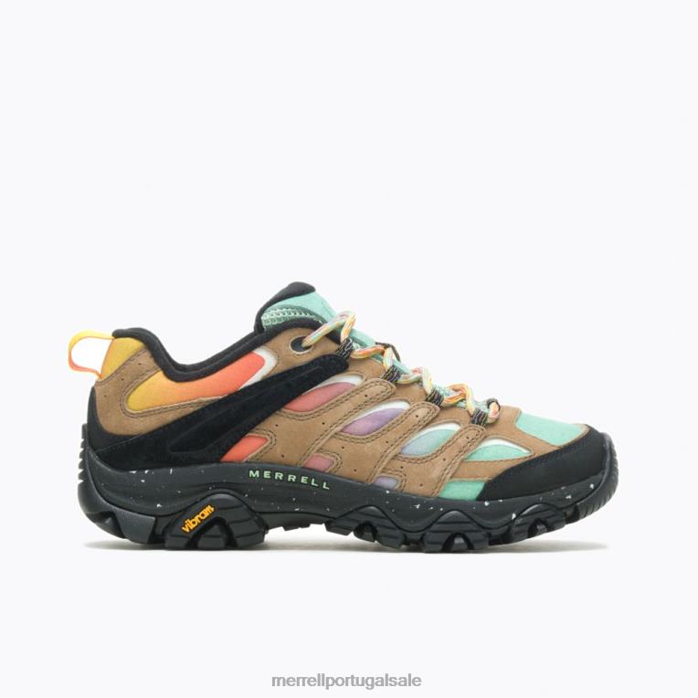 moab 3 x largura larga de caminhantes improváveis ​​(j499996w) Merrell mulheres 4820N1276 multi sapato