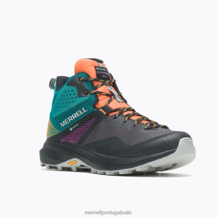mqm 3 mid gore-tex (j135528) Merrell mulheres 4820N1167 tangerina/petróleo sapato