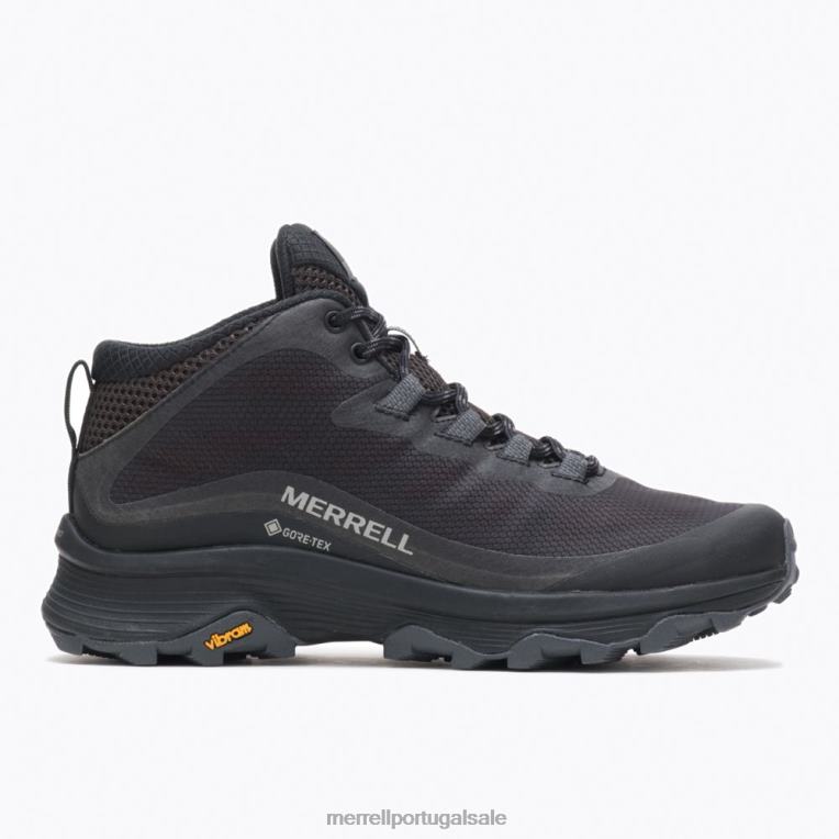 velocidade moab meio gore-tex (j067174) Merrell mulheres 4820N877 preto/asfalto sapato