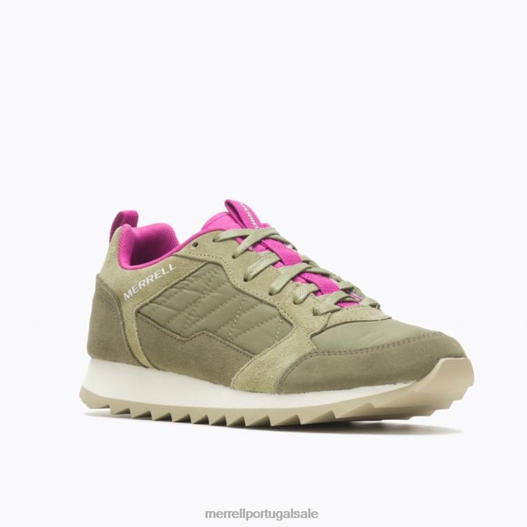 tênis alpino (j005180) Merrell mulheres 4820N852 oliva/fúcsia sapato