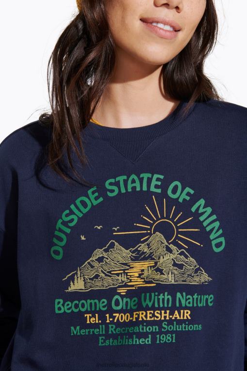 tripulação de fora do estado de espírito (jwf26634-353) Merrell mulheres 4820N1153 marinha roupas