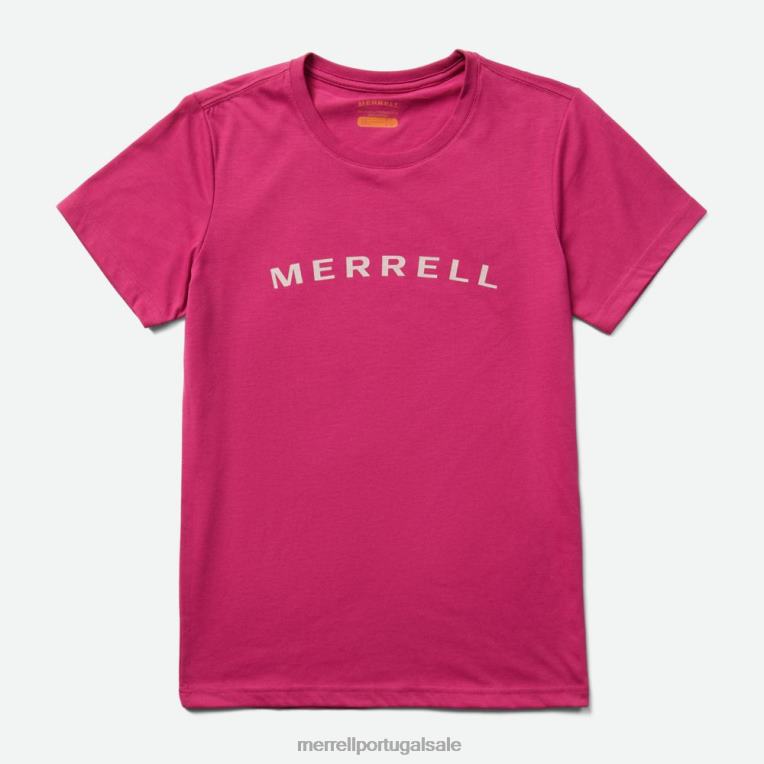 camiseta de manga curta com logomarca (jws26368-625) Merrell mulheres 4820N1300 flor de cacto roupas