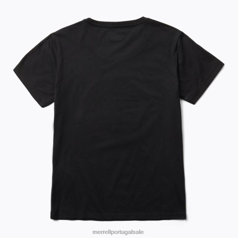camiseta de manga curta (jws26683-010) Unlikely Hikers X Merrell mulheres 4820N1267 preto roupas