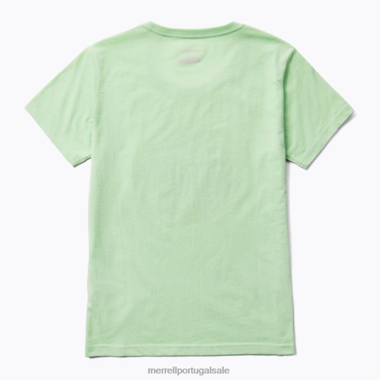 camiseta de manga curta (jws26683-330) Unlikely Hikers X Merrell mulheres 4820N1266 névoa verde roupas