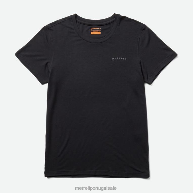 camiseta para o dia a dia com tencel (jws26442-010) Merrell mulheres 4820N1002 preto roupas