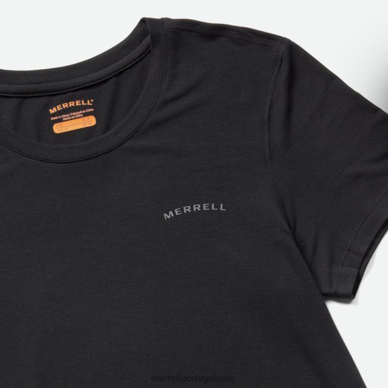 camiseta para o dia a dia com tencel (jws26442-010) Merrell mulheres 4820N1002 preto roupas
