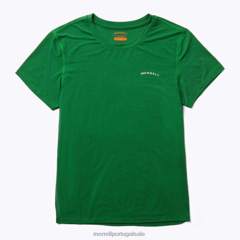 camiseta para o dia a dia com tencel (jws26442-320) Merrell mulheres 4820N1001 verde abundante roupas