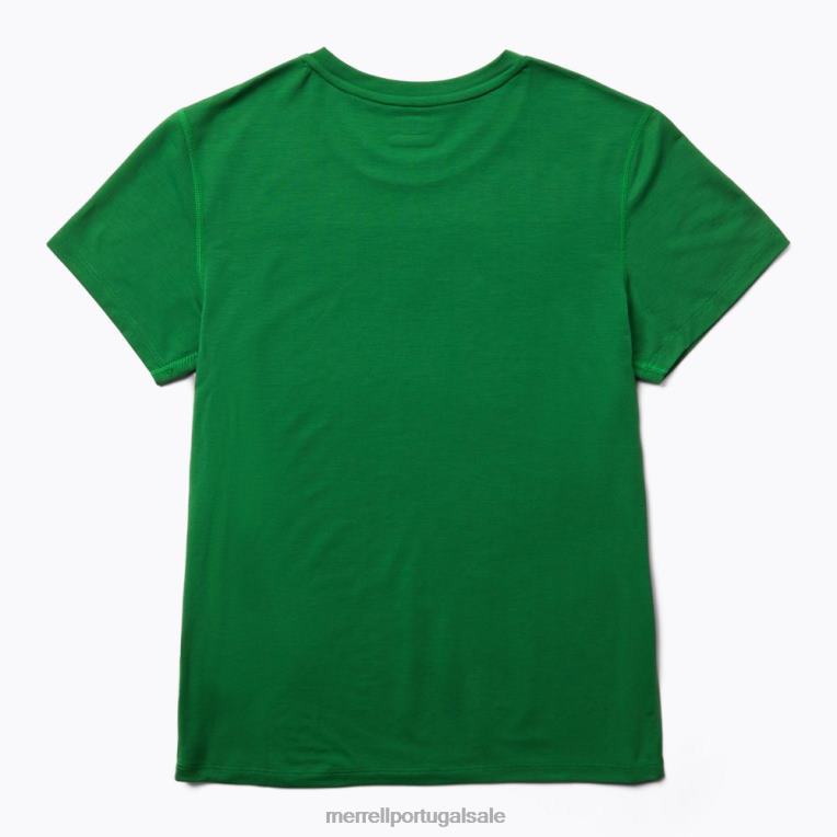 camiseta para o dia a dia com tencel (jws26442-320) Merrell mulheres 4820N1001 verde abundante roupas