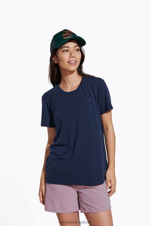 camiseta para o dia a dia com tencel (jws26442-353) Merrell mulheres 4820N996 marinha roupas