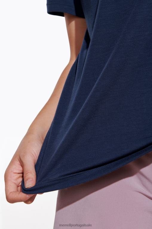 camiseta para o dia a dia com tencel (jws26442-353) Merrell mulheres 4820N996 marinha roupas