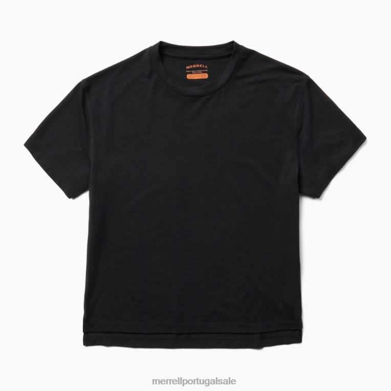 camiseta perfeita com tencel (jws26864-010) Merrell mulheres 4820N1009 preto roupas