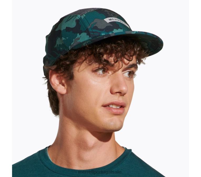 boné para corrida em trilha (jaf26640-330) Merrell unissex 4820N393 impressão de folha de musgo do mar acessórios