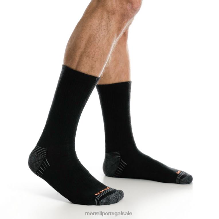Pacote com 3 meias para caminhantes (jsf24699-012) Merrell unissex 4820N771 preto acessórios