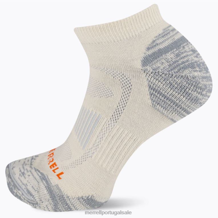 meia de caminhada de corte baixo zonada (jsf25745-100) Merrell unissex 4820N527 branco acessórios