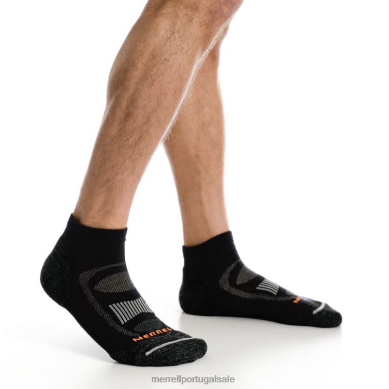meia de caminhada de corte baixo zonada (jsf25749-012) Merrell unissex 4820N523 ônix acessórios