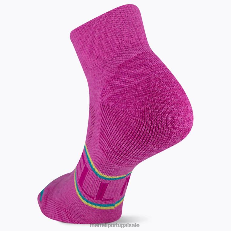 meia de caminhada zonada (jss27012-652) Merrell unissex 4820N299 rosa multi acessórios