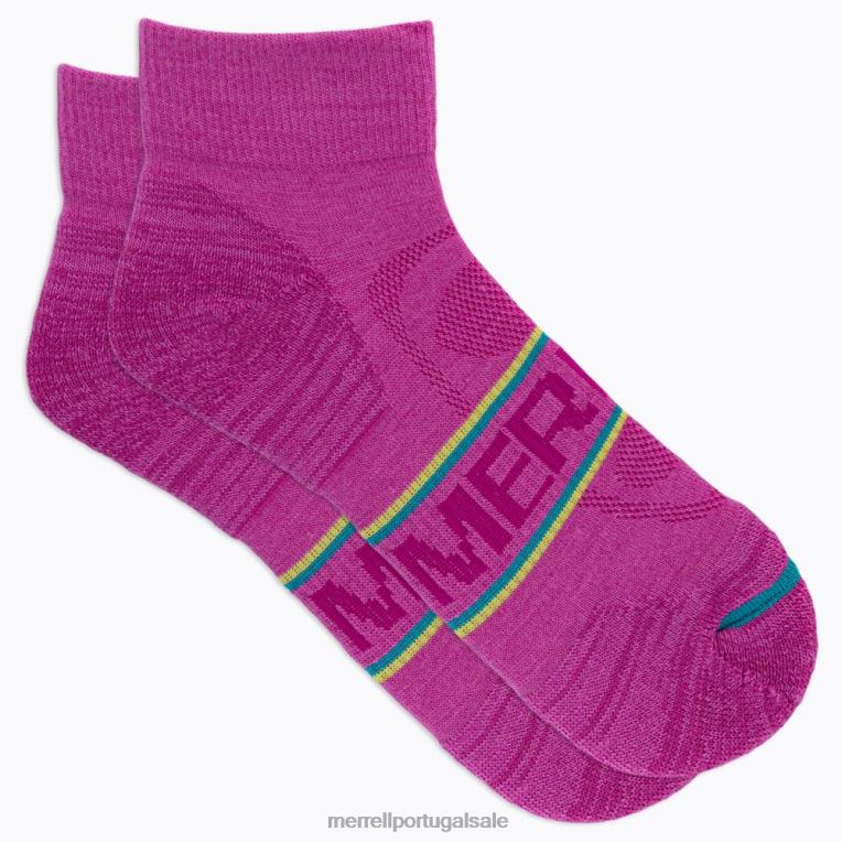 meia de caminhada zonada (jss27012-652) Merrell unissex 4820N299 rosa multi acessórios