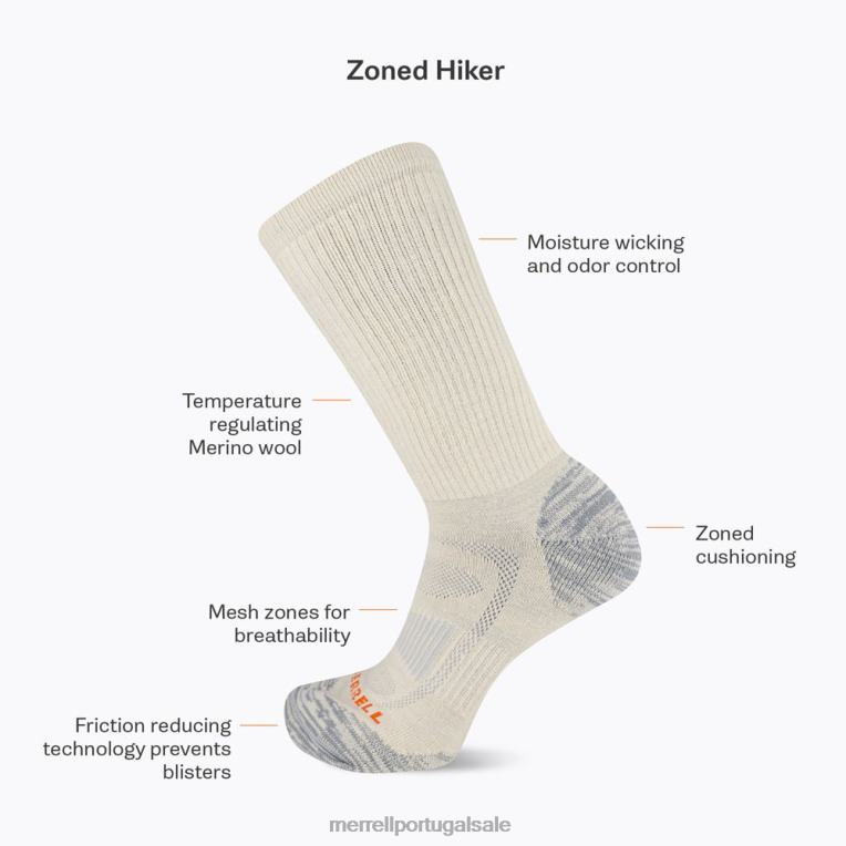 meia de caminhada zonada (jss27012-652) Merrell unissex 4820N299 rosa multi acessórios