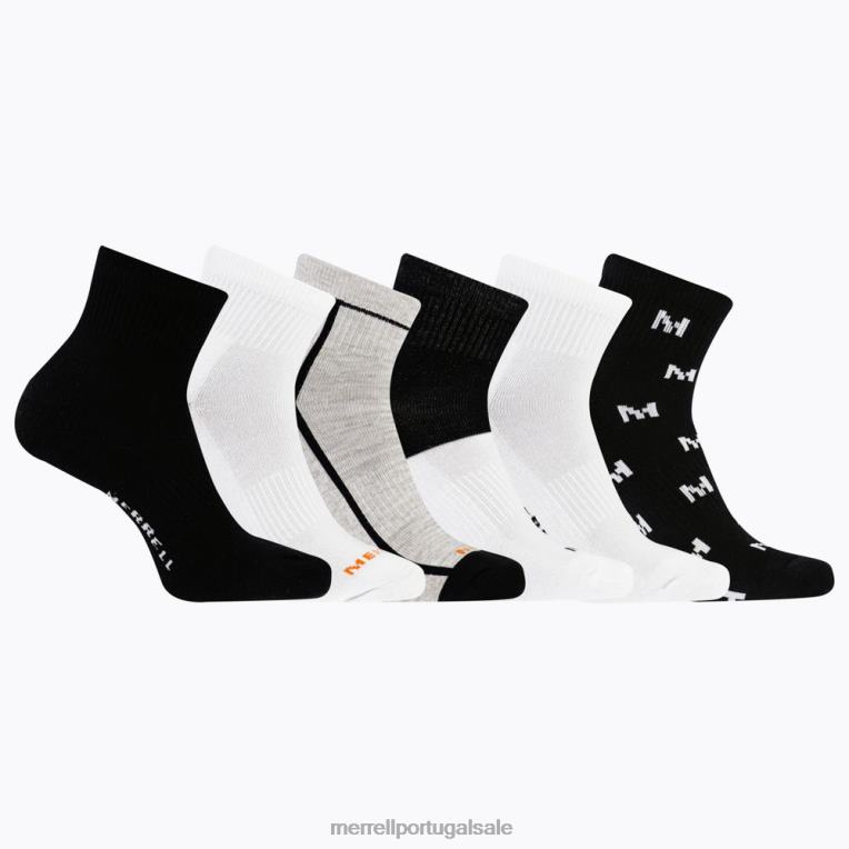 pacote de 6 quartos de almofada (jss27019-001) Merrell unissex 4820N221 preto sortido acessórios