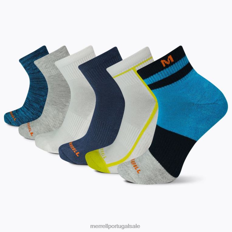 pacote de 6 quartos de almofada (jss27019-431) Merrell unissex 4820N222 azul sortido acessórios